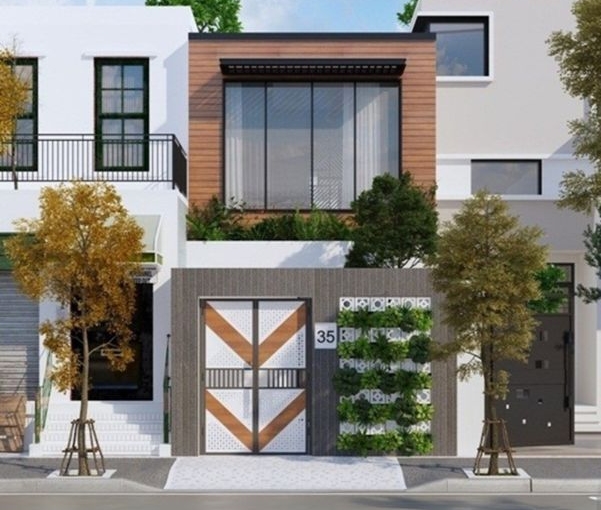 Những mẫu thiết kế nhà mặt tiền 5m 2 tầng đẹp, sang trọng