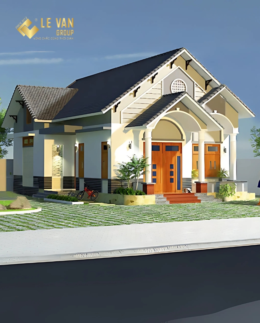 Tổng hợp mẫu thiết kế nhà cấp 4 chữ L 3 phòng ngủ hiện đại nhất