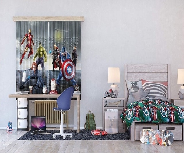 Phòng ngủ trang trí theo chủ đề siêu anh hùng cho bé trai