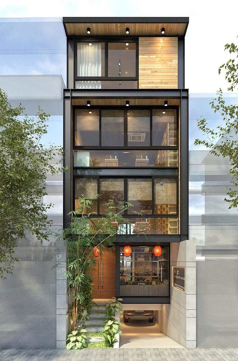 Mẫu nhà phố 5 tầng với thiết kế độc đáo, phù hợp kinh doanh