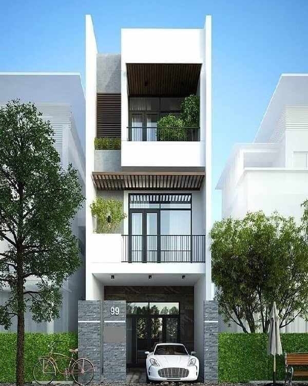 Mẫu thiết kế nhà ống 3 tầng đơn giản tinh tế