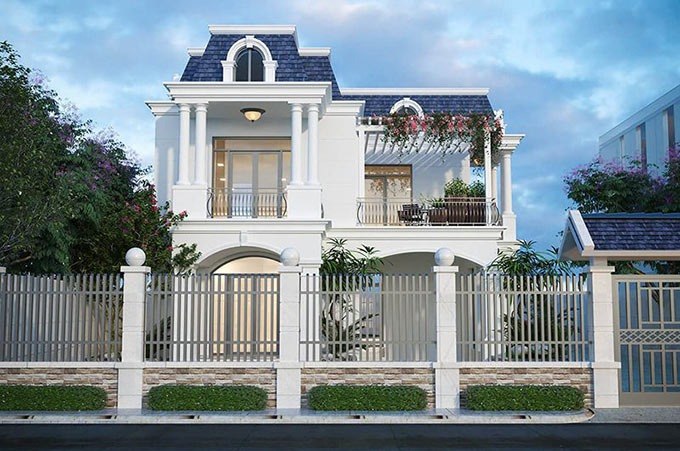 Nhà kiểu Pháp mái Mansard Roof ảnh 3