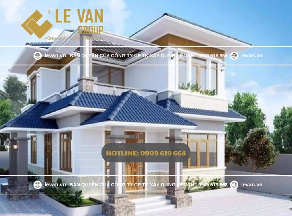 Mẫu nhà mái nhật 2 tầng đẹp LE VAN GROUP đã thực hiện 9