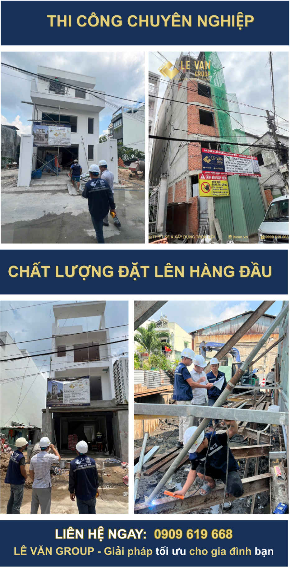 Xây Dựng Lê Văn Group cung cấp gói thi công vật tư phần thô + nhân công hoàn thiện