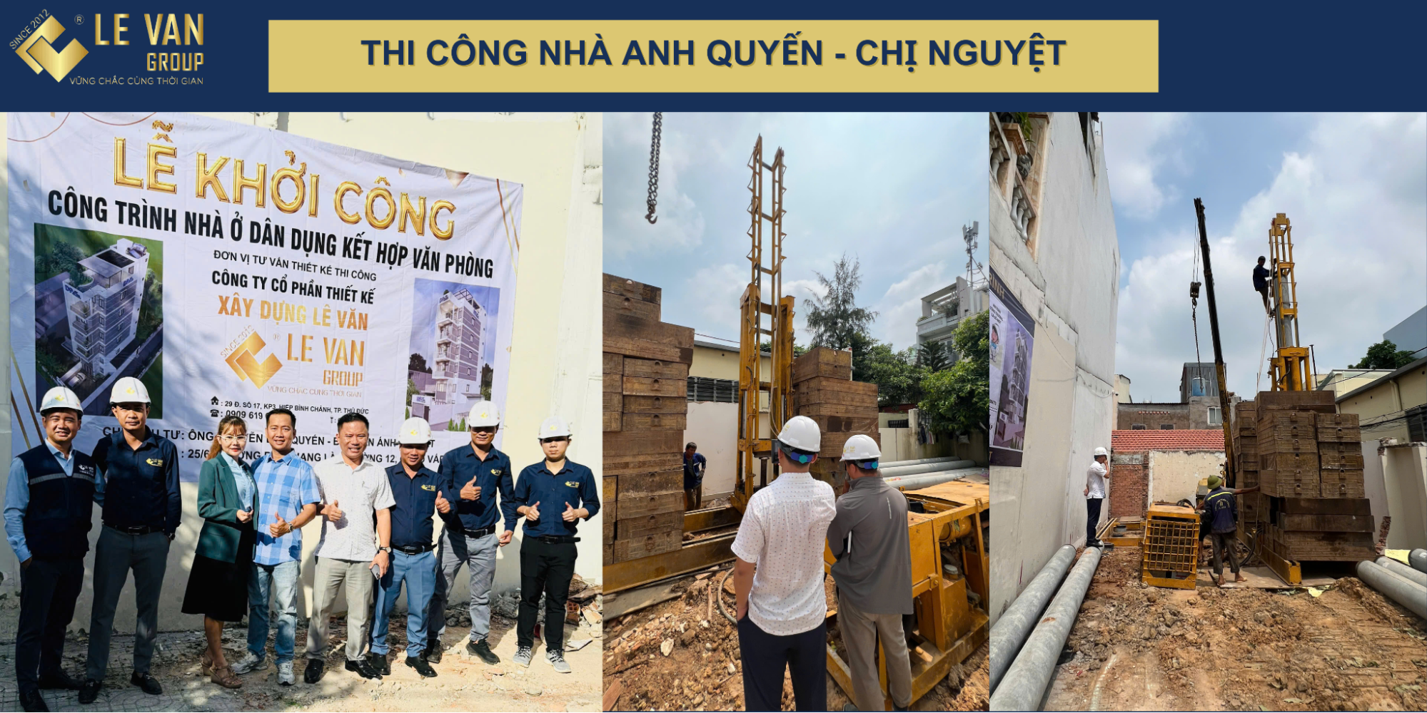 Lễ khởi công và thi công ép cọc