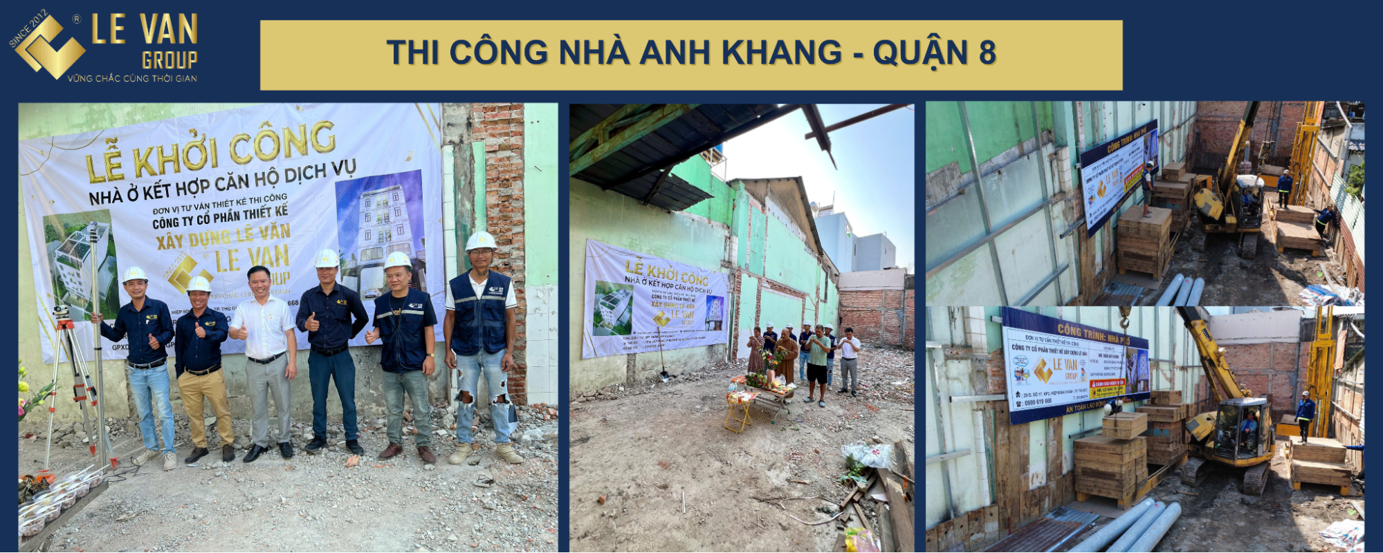 Lễ khởi công và thi công ép cọc