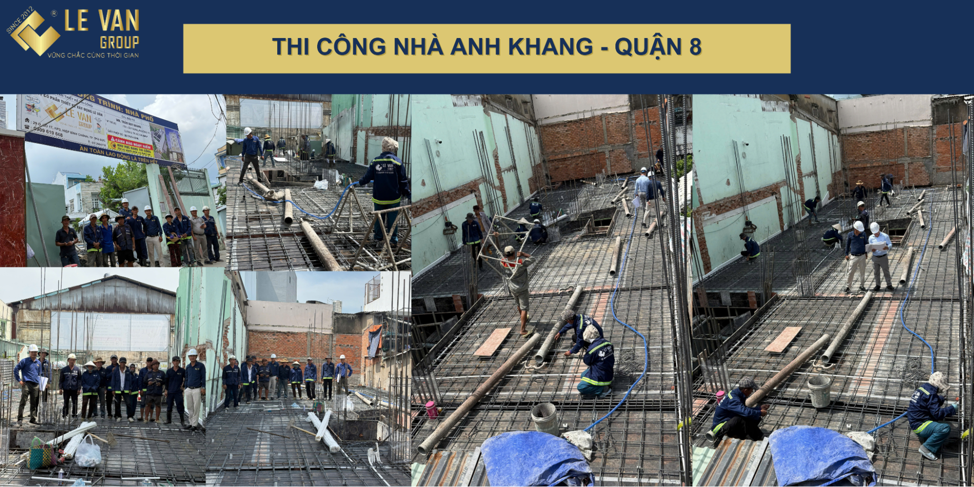 Thi công sắt sàn tầng trệt