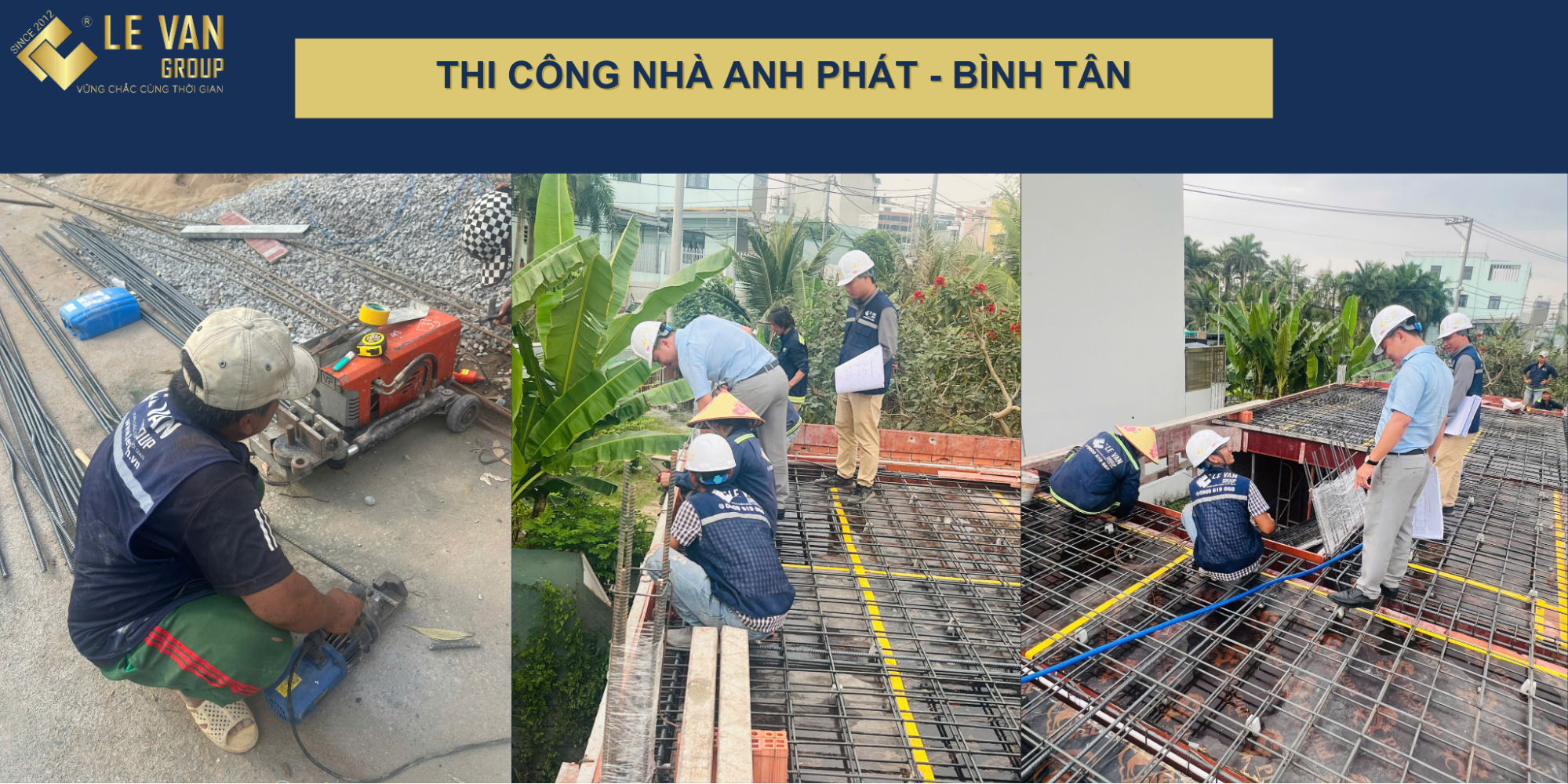 Làm sắt và kiểm tra sắt sàn lầu 1
