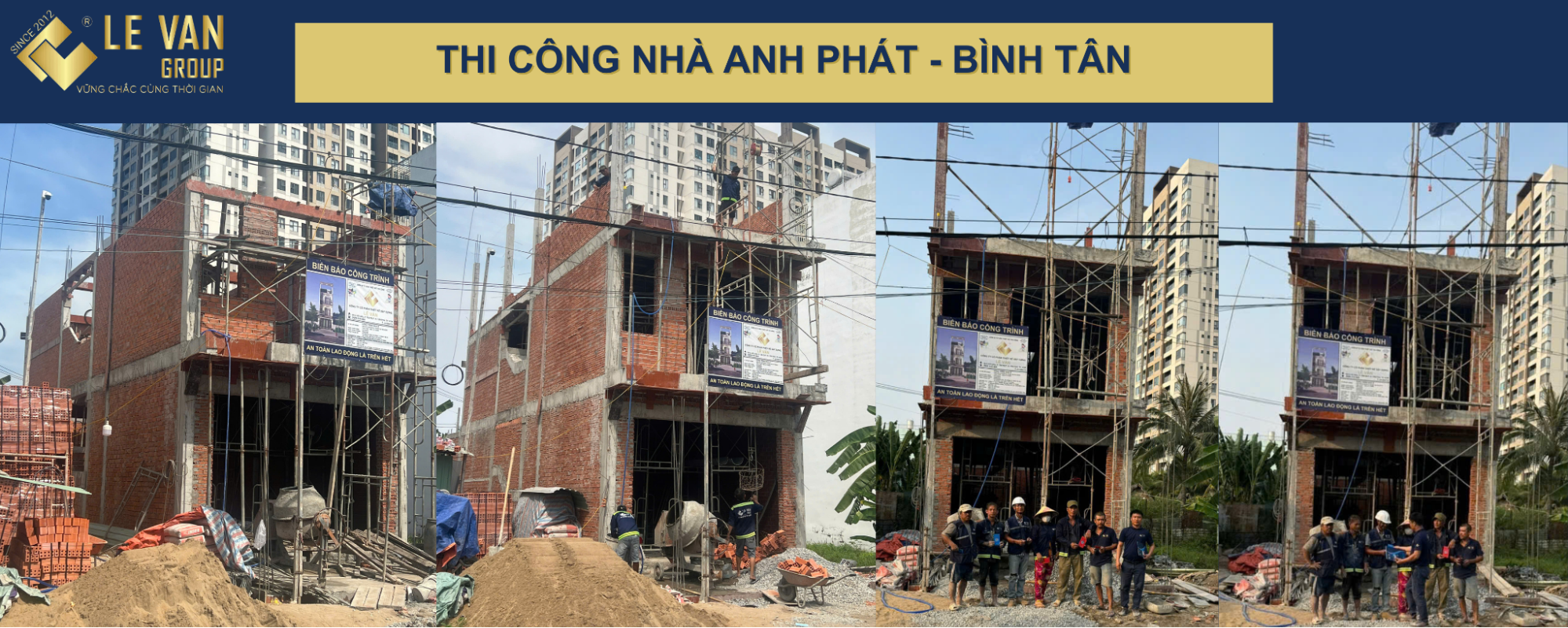 Thi công lầu 1 + lầu 2