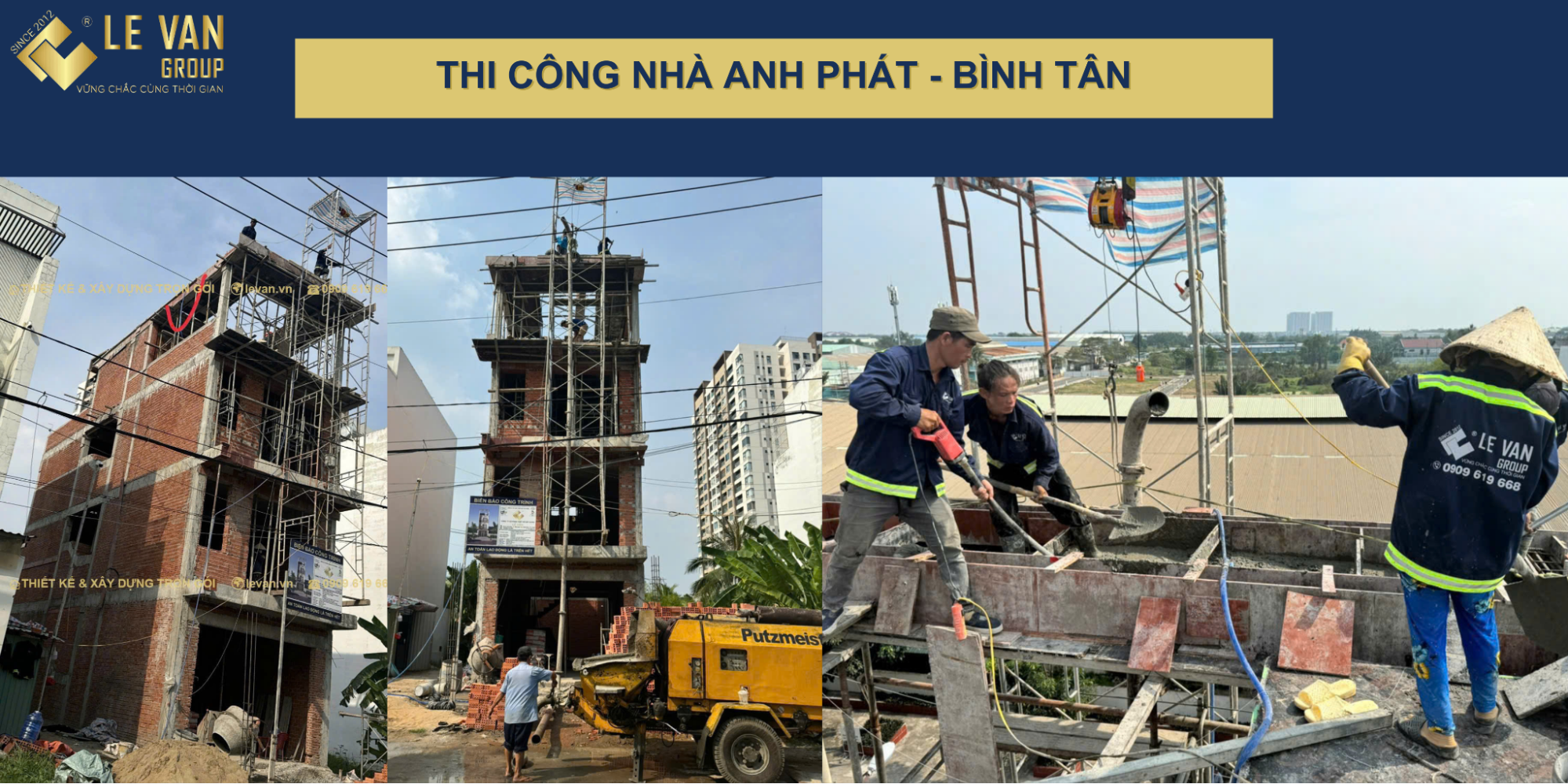 Đổ bê tông cất nóc