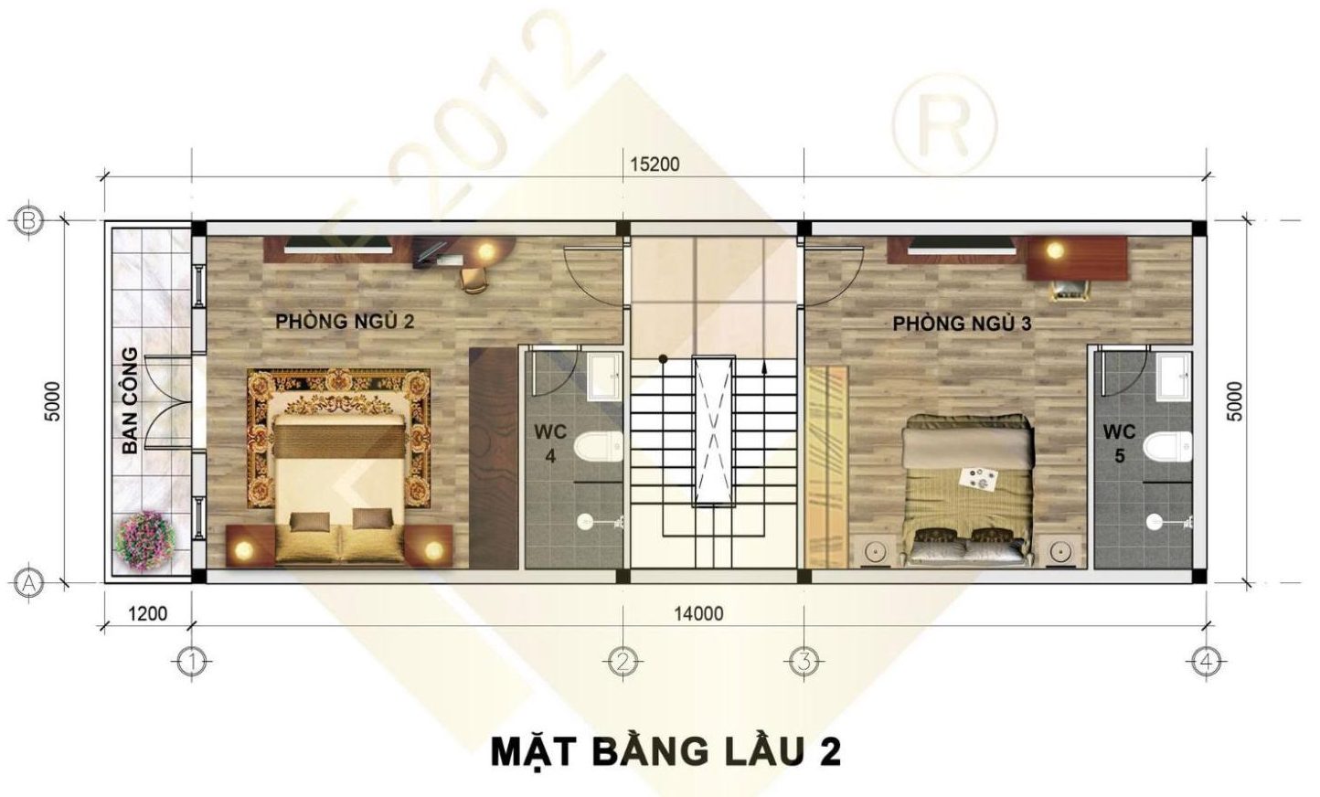 Bản vẽ mặt bằng nhà 3