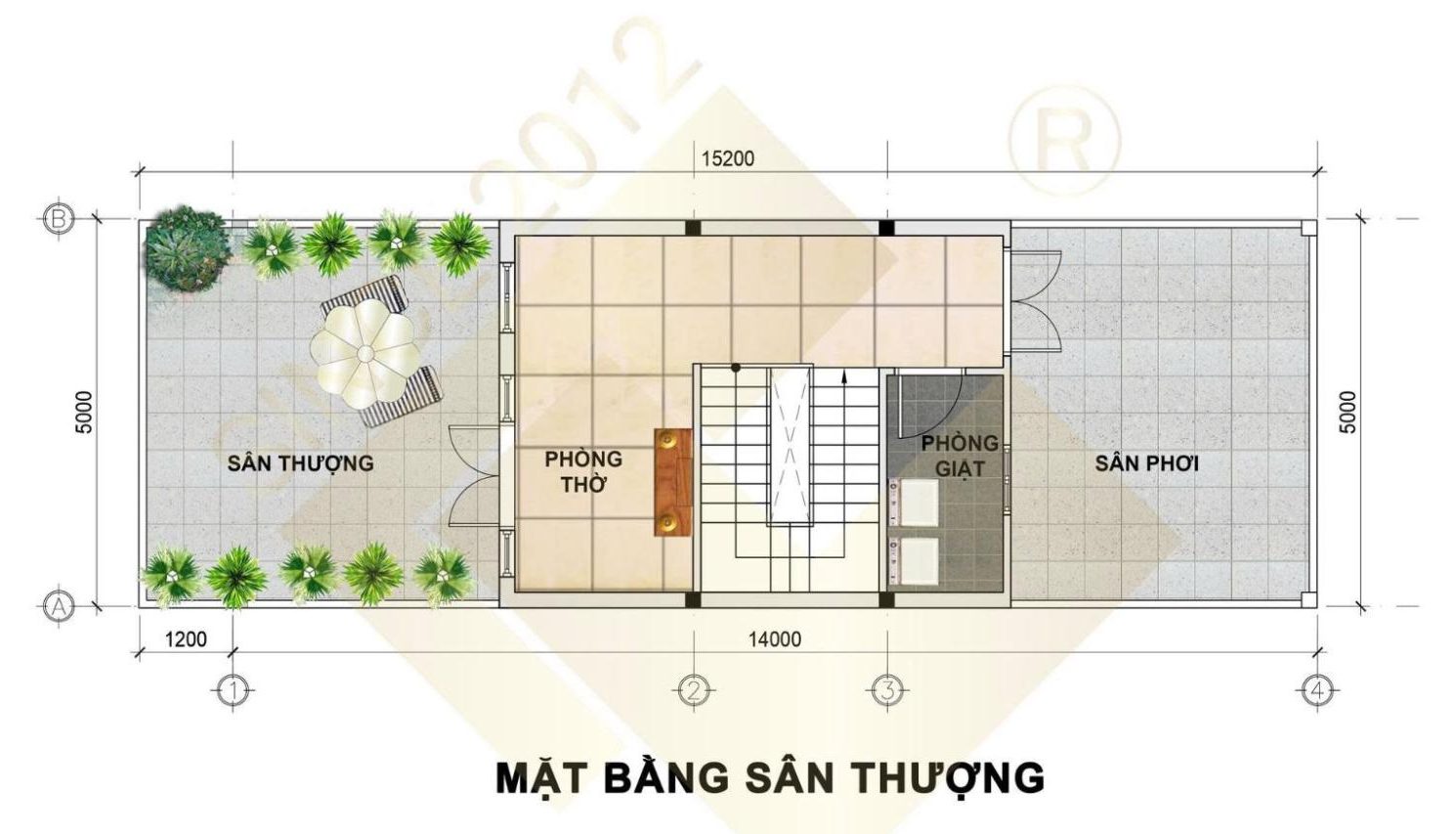 Bản vẽ mặt bằng nhà 4