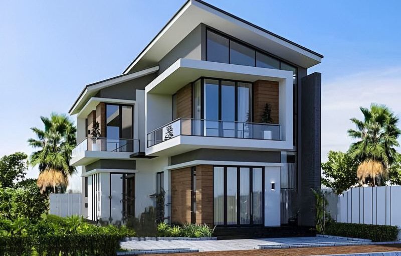 21+ mẫu thiết kế nhà 2 tầng chữ L 120m2 đẹp không góc chết