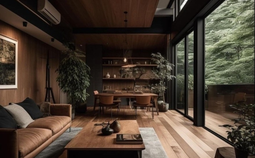 Thiết kế phòng khách bằng gỗ đẹp, sang không chỗ chê