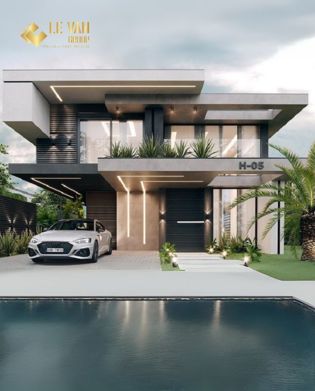 Mẫu thiết kế biệt thự 2 tầng hiện đại sang trọng và đẳng cấp