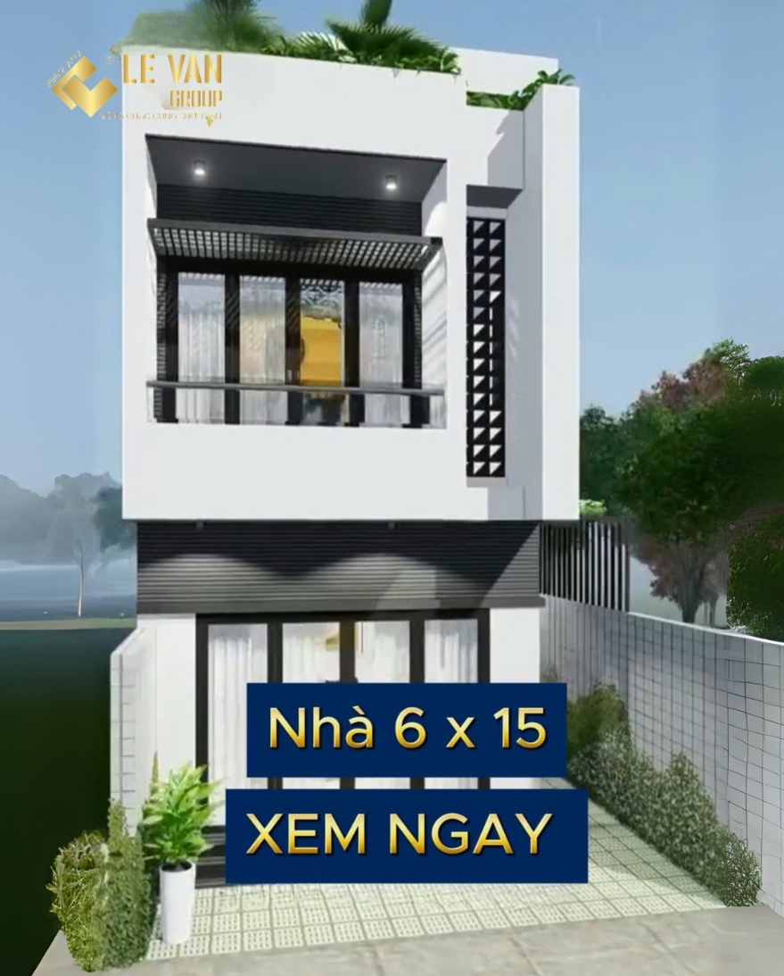MẪU NHÀ PHỐ HIỆN ĐẠI – 2 TẦNG (6m x 15m) 