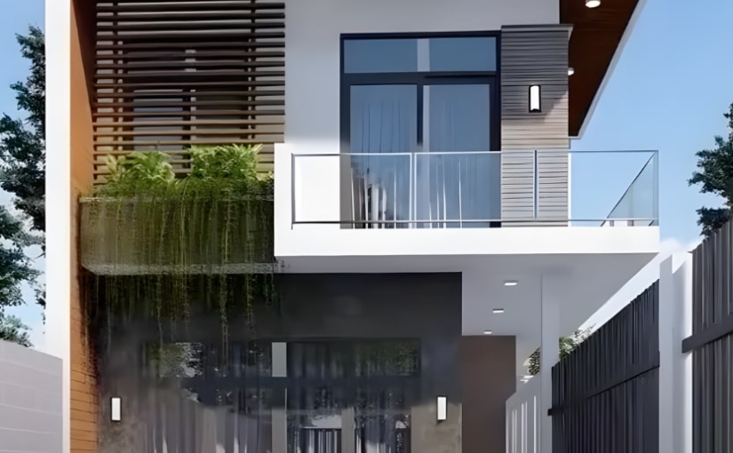 Mẫu nhà phố 2 tầng hiện đại, diện tích 6x17m, 4PN