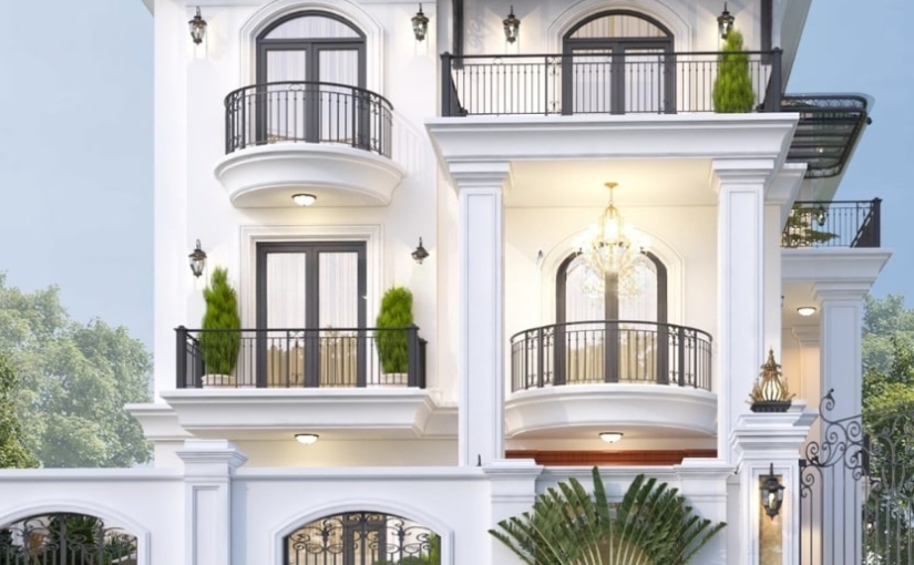 Mẫu Nhà Phố Tân Cổ 3 Tầng – Vẻ Đẹp Hoài Cổ và Công Năng Hiện Đại