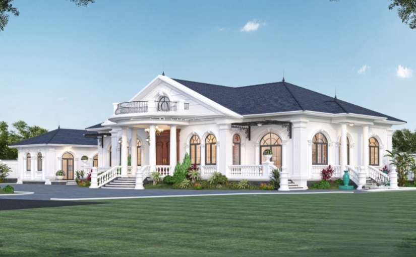 Mê Mẩn Mẫu Biệt Thự 1 Tầng Tân Cổ Điển Đẹp Mê Hồn!